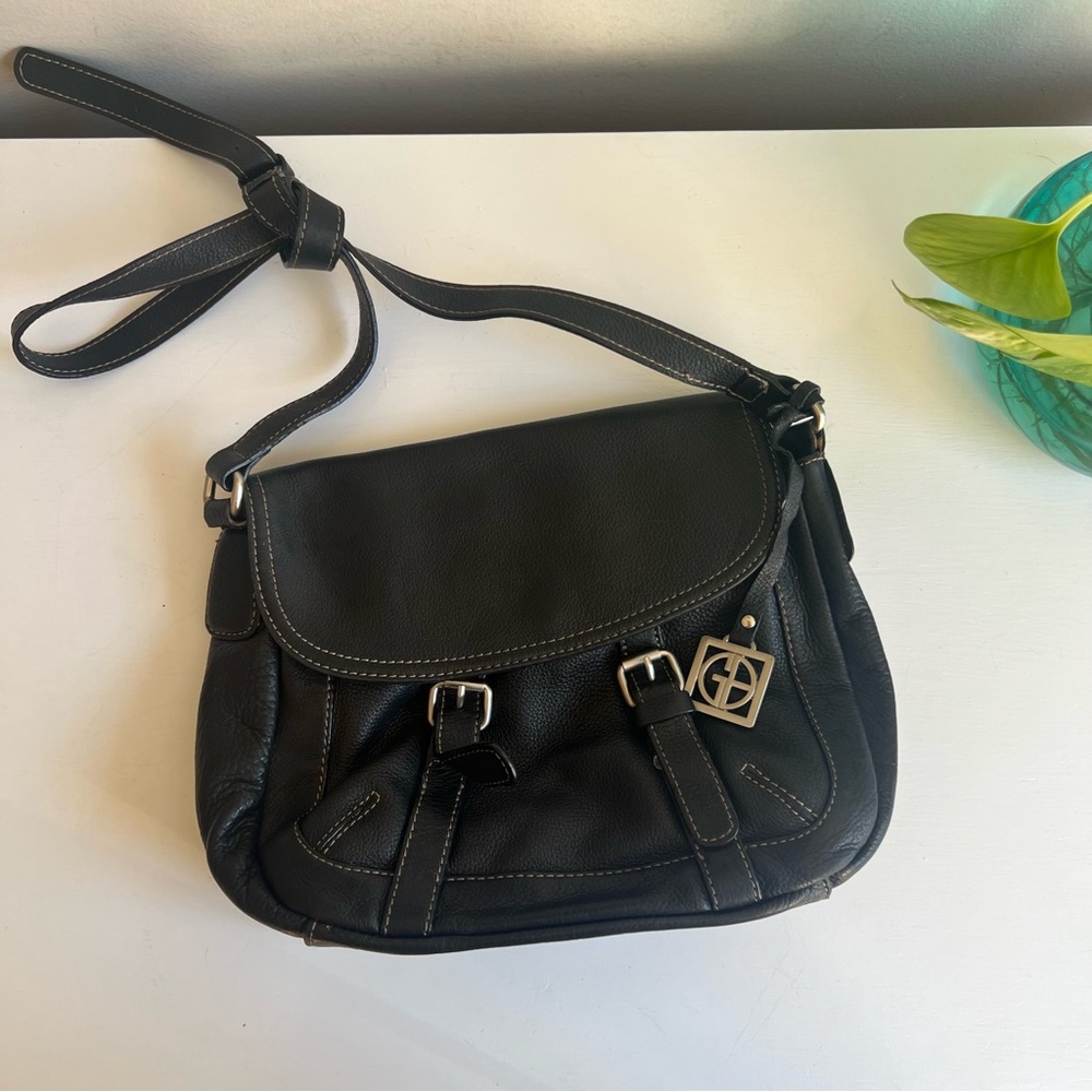Giani Bernini Black Leather Crossbody